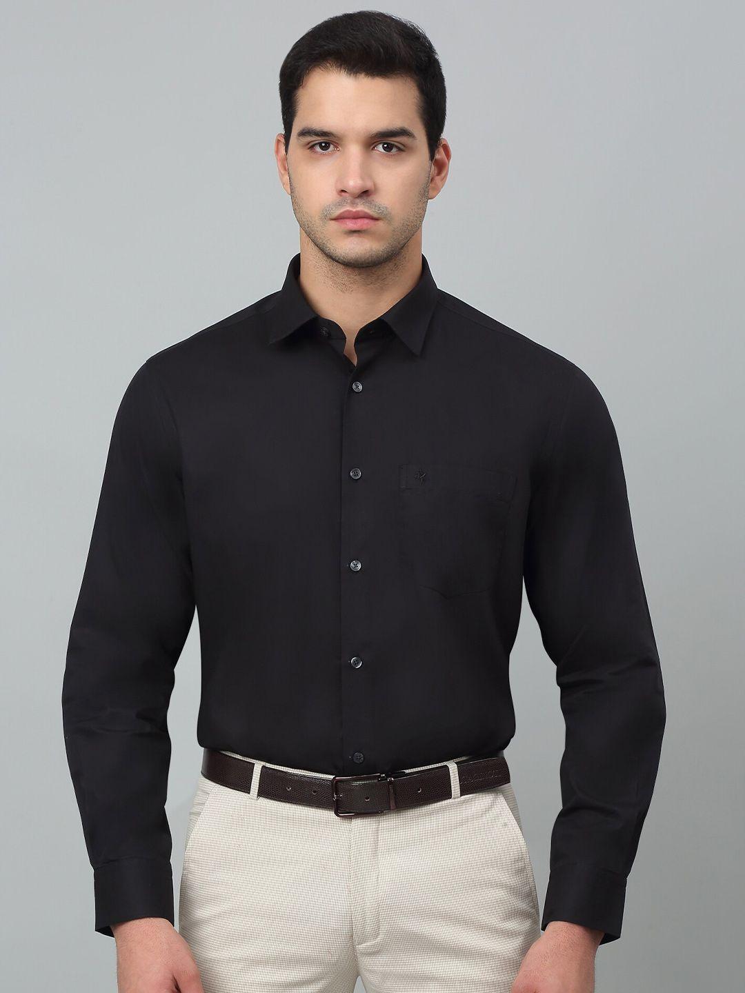 cantabil comfort regular fit spread collar long sleeves formal shirt
