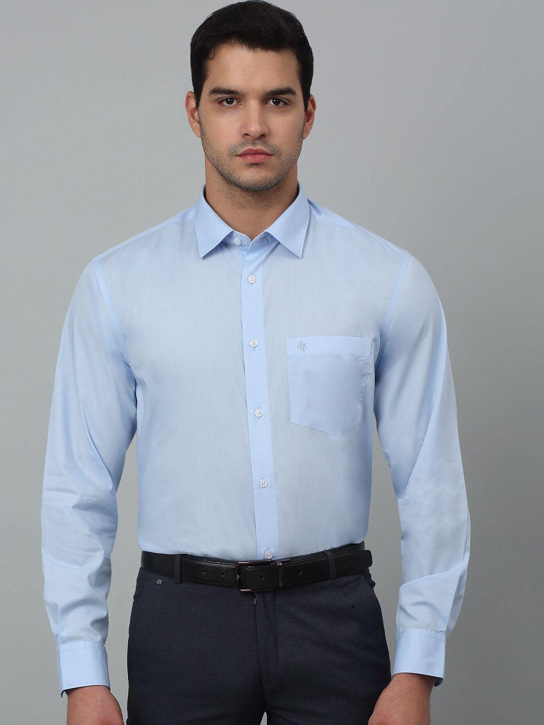 cantabil comfort regular fit spread collar long sleeves formal shirt