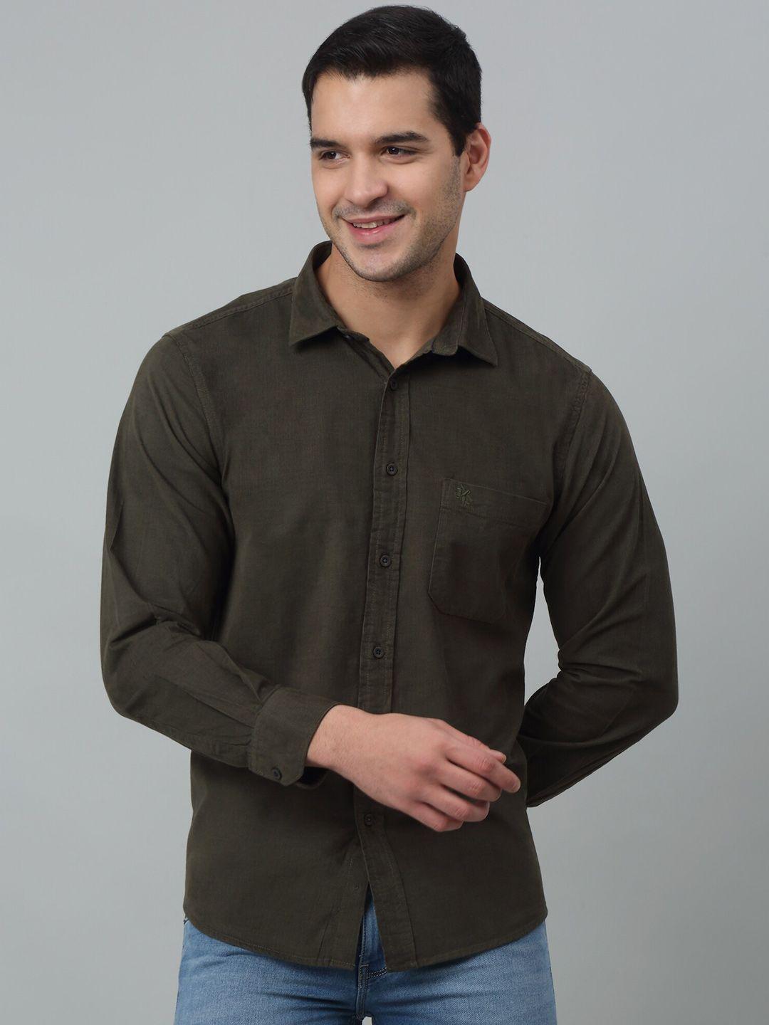 cantabil comfort regular fit spread collar long sleeves formal shirt