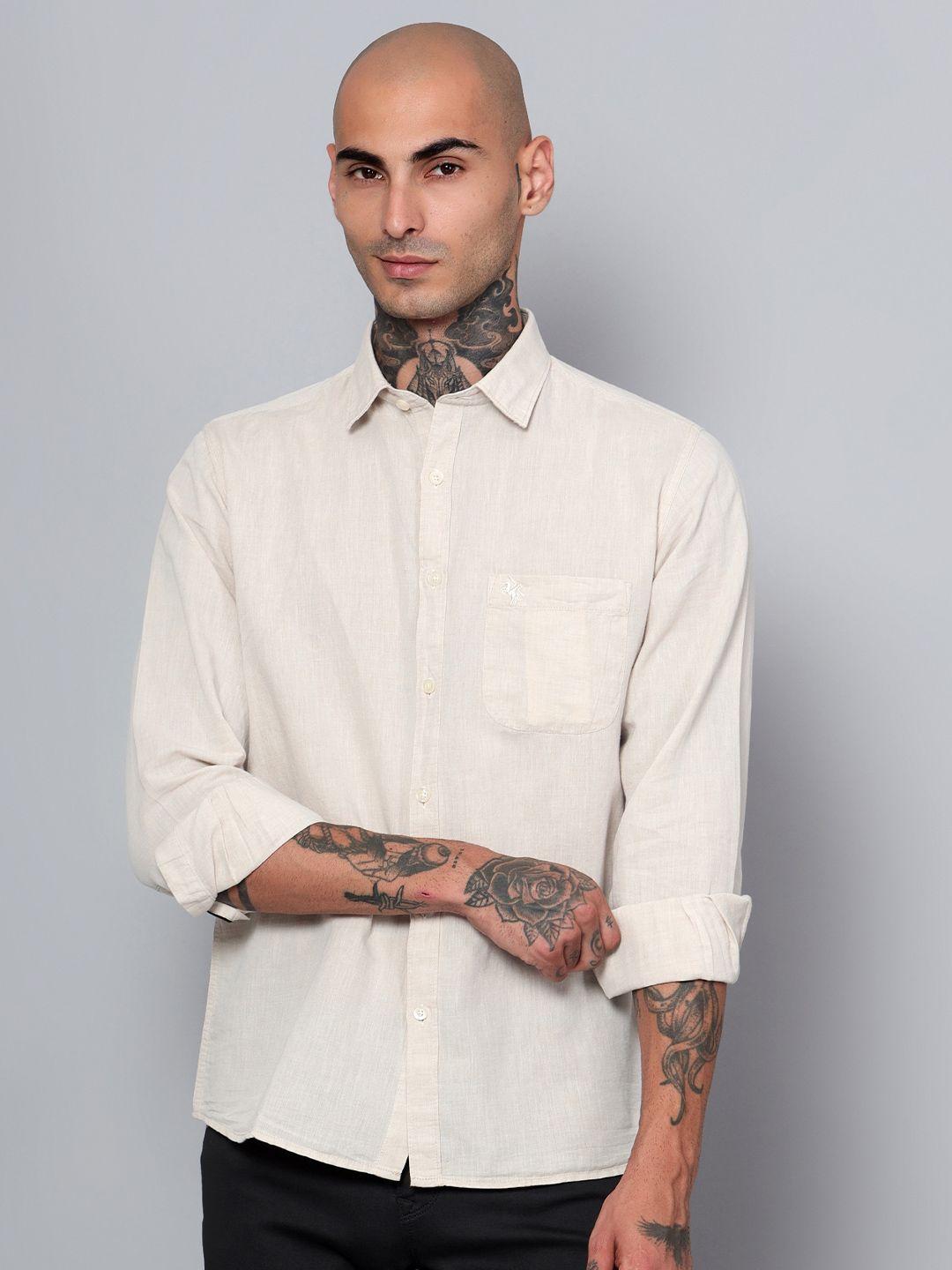 cantabil comfort spread collar cotton casual shirt