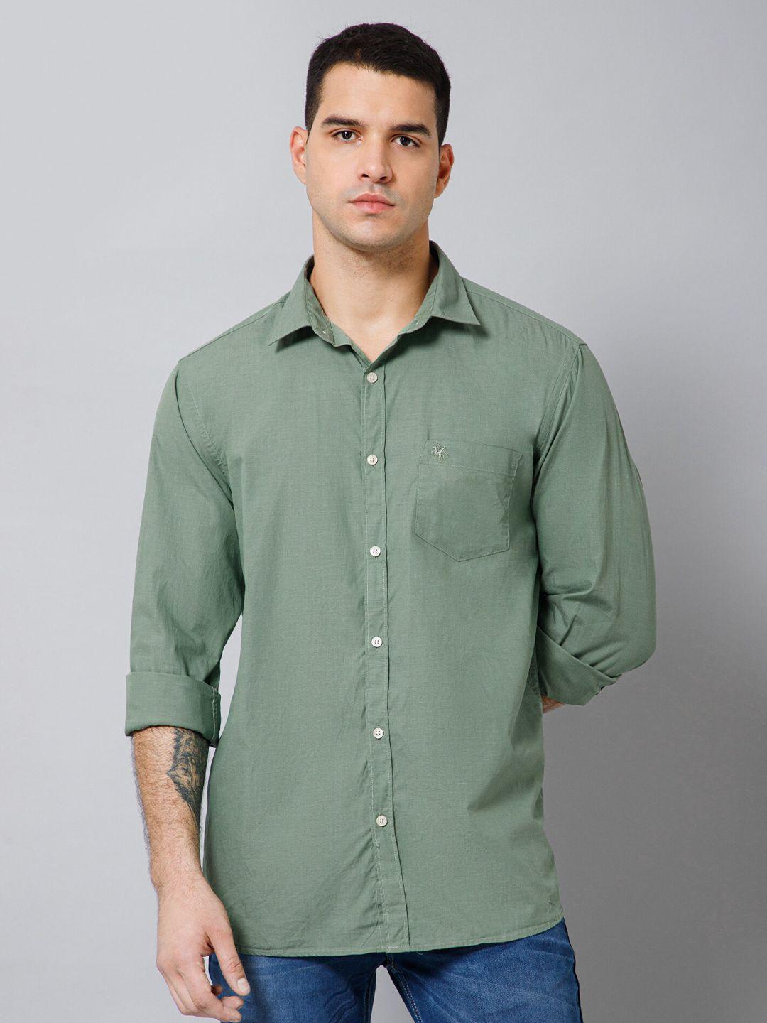 cantabil comfort spread collar cotton casual shirt