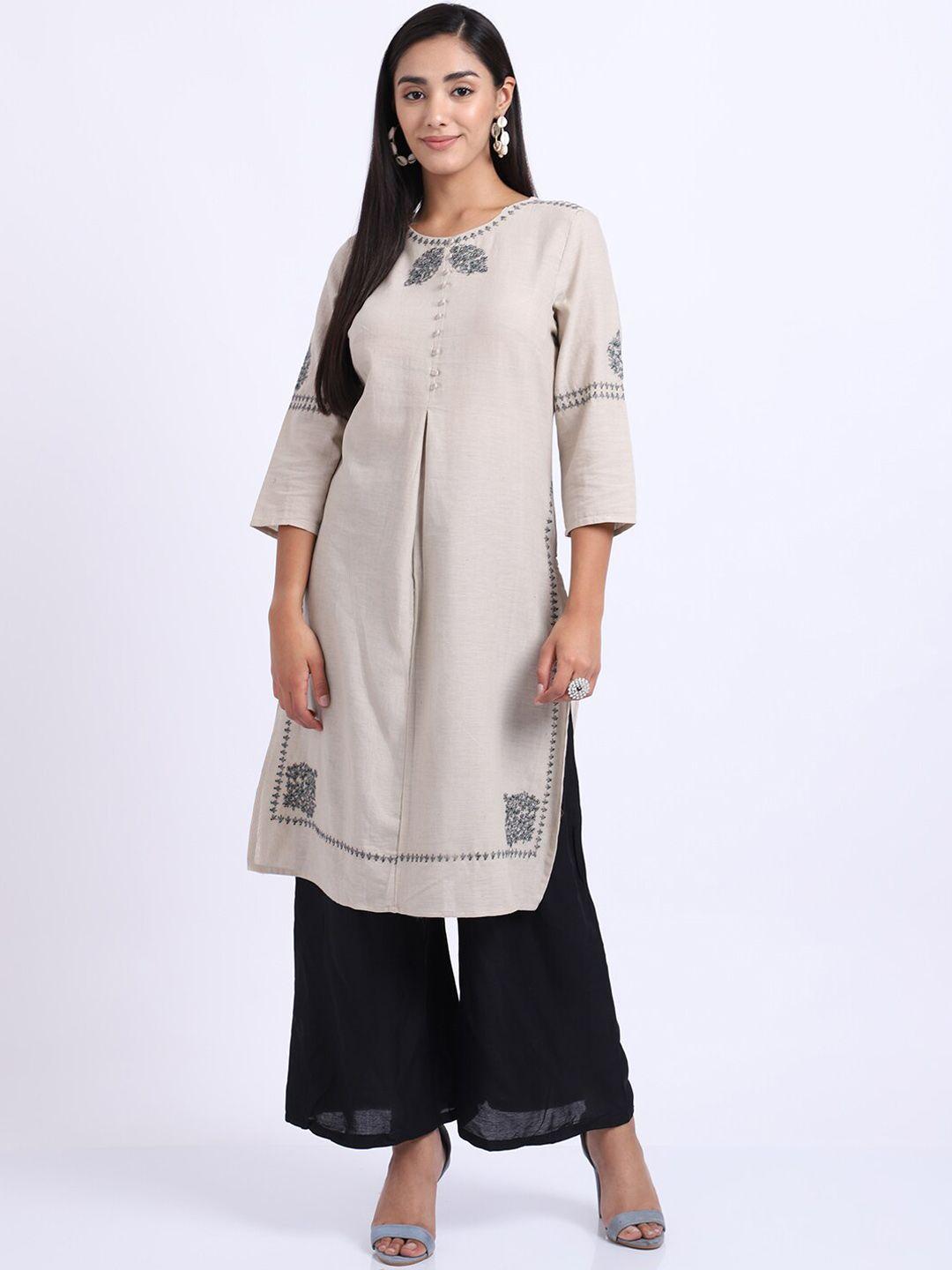 cantabil ethnic motifs embroiderd thread work kurta