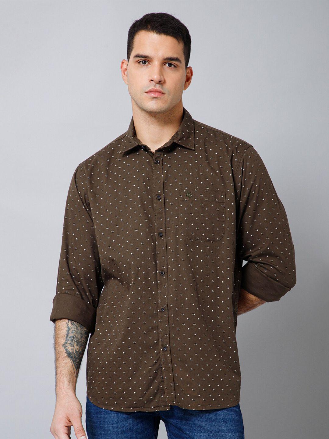 cantabil floral printed comfort cotton casual shirt