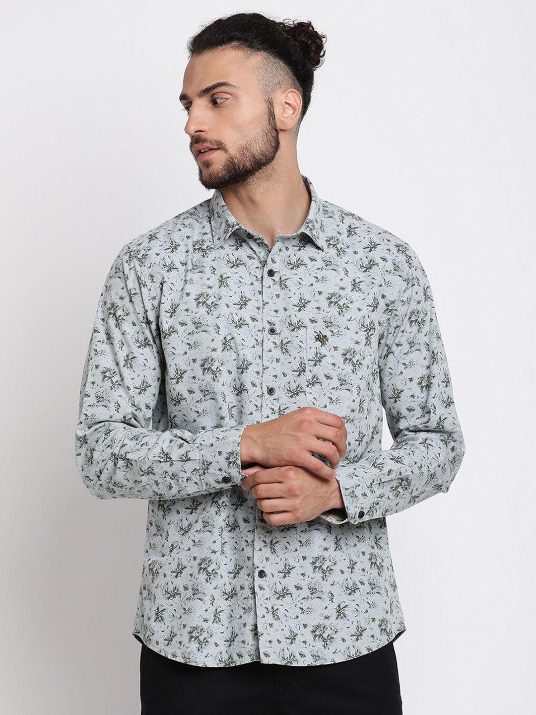 cantabil floral printed cotton casual shirt