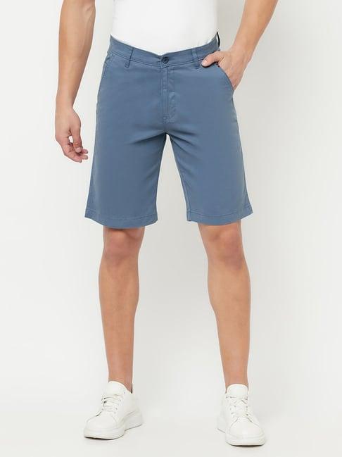 cantabil grey cotton regular fit shorts