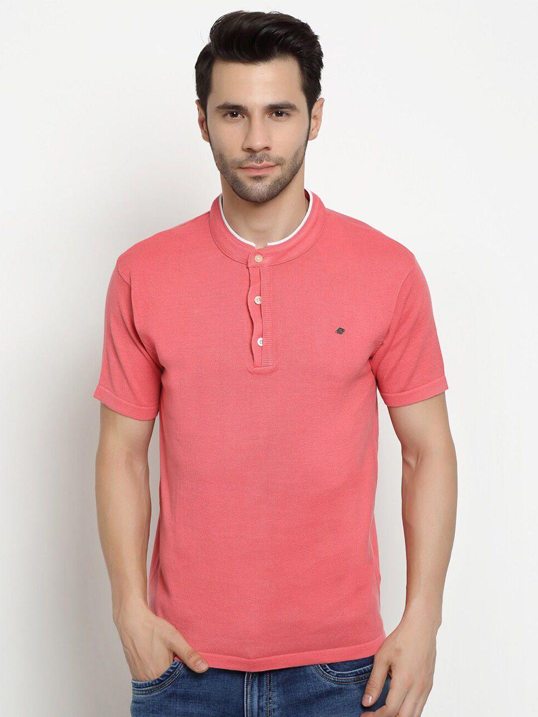 cantabil henley neck cotton t-shirt