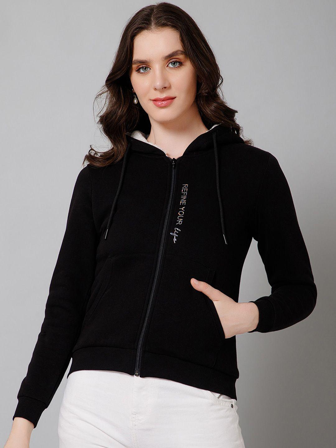 cantabil hooded fleece front-open sweatshirt