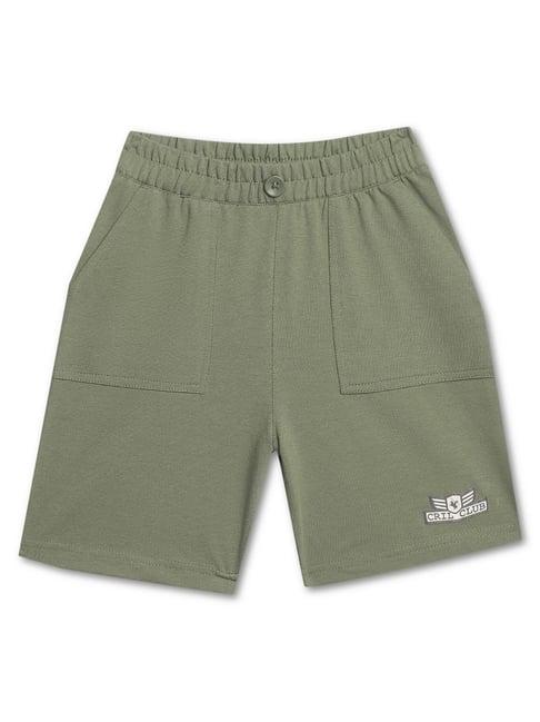 cantabil kids olive solid shorts
