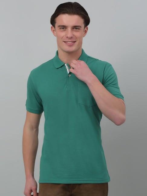 cantabil light green regular fit polo t-shirt