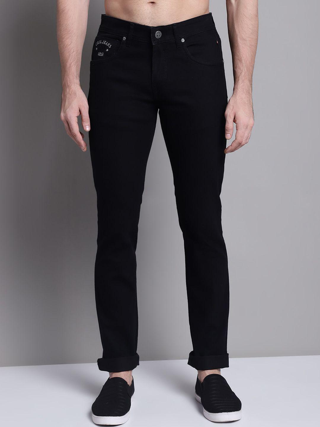 cantabil men black comfort stretchable jeans
