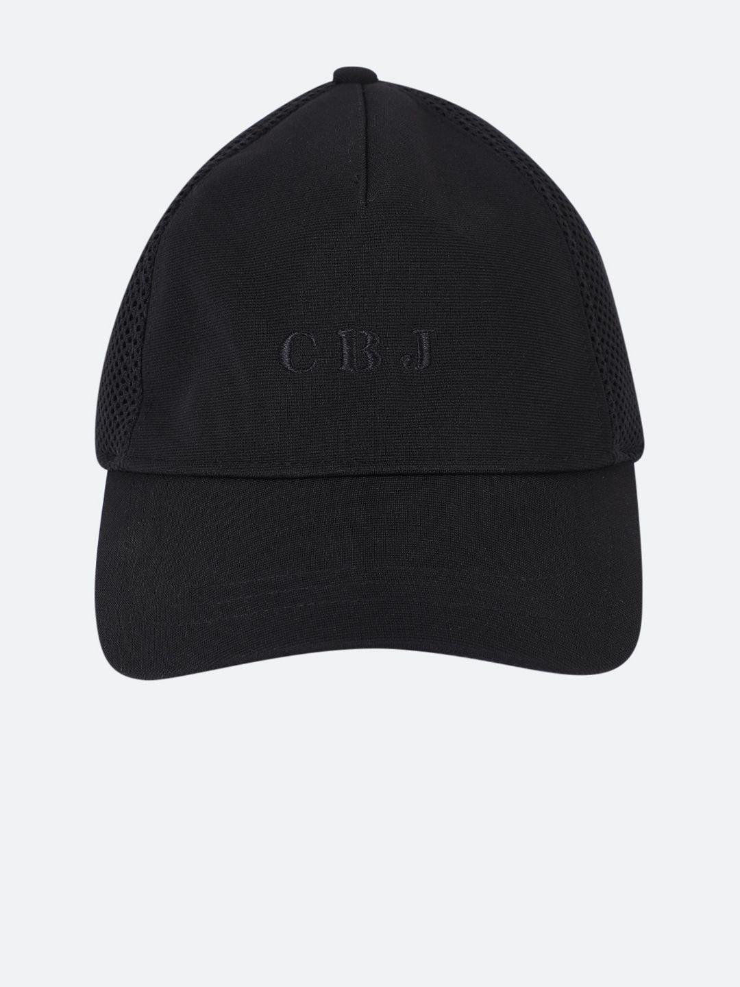 cantabil men black solid baseball cap