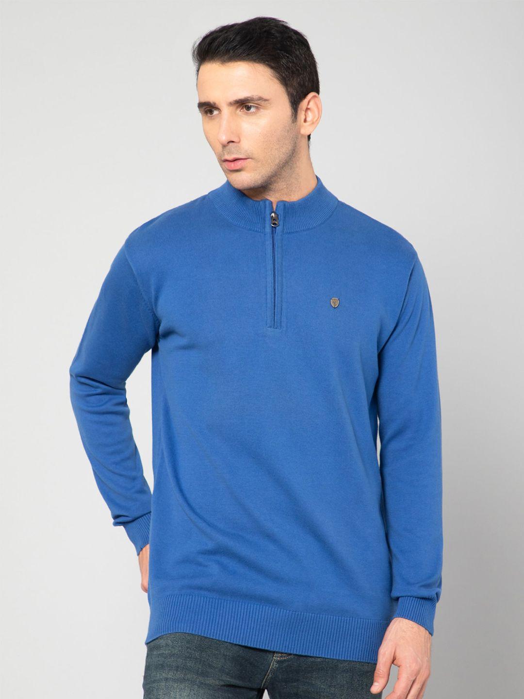 cantabil men blue cotton pullover sweater