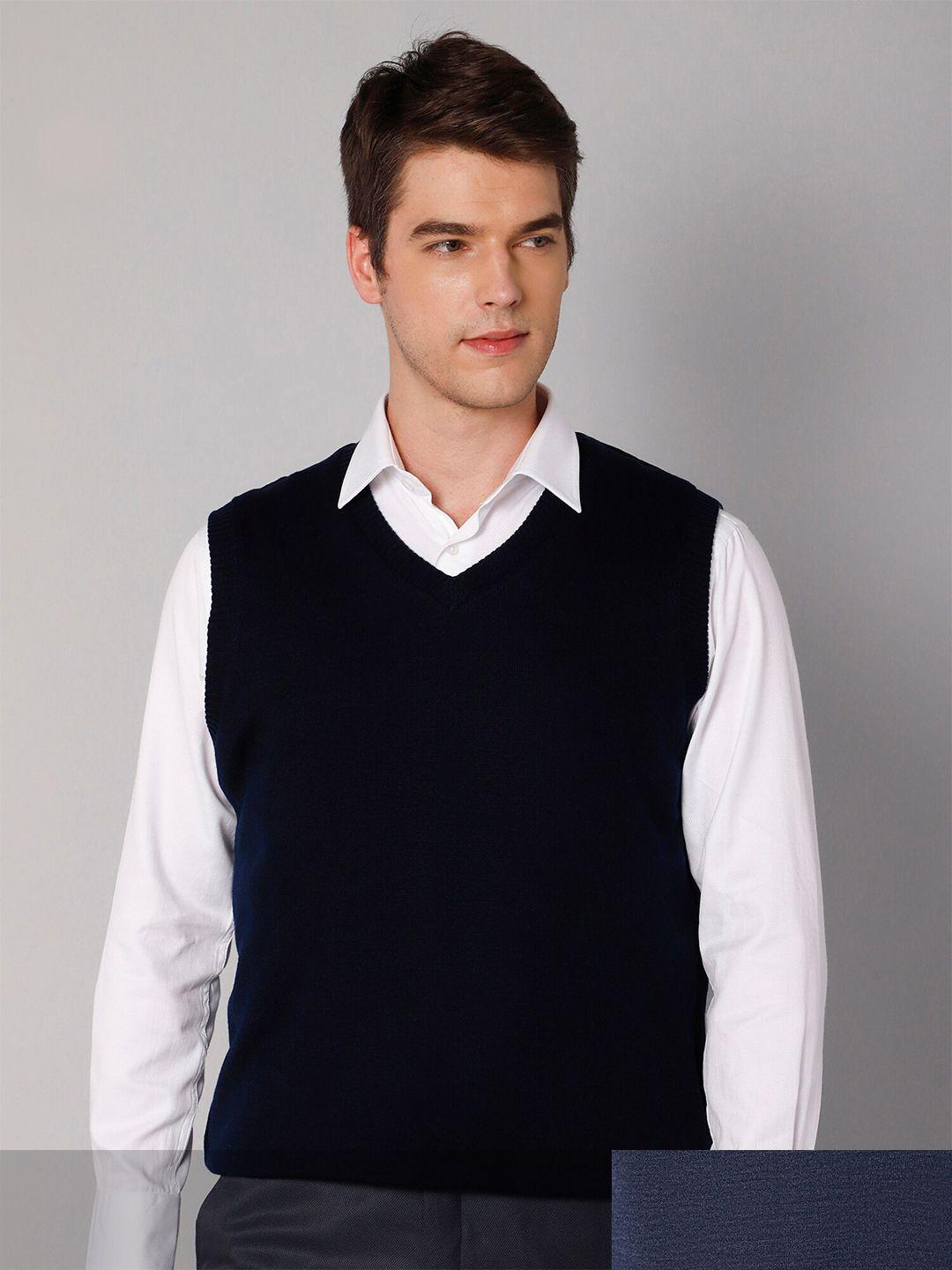 cantabil men blue sweater vest