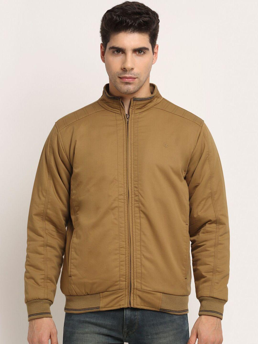 cantabil men brown bomber jacket