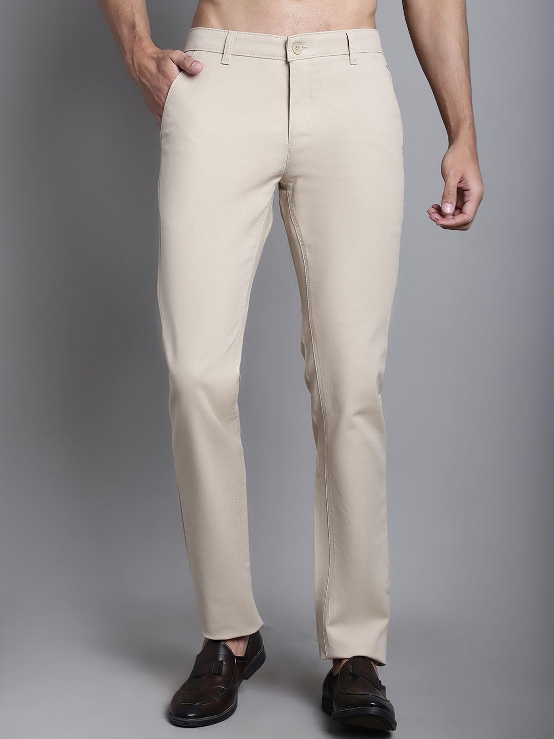 cantabil men comfort fit cotton trousers