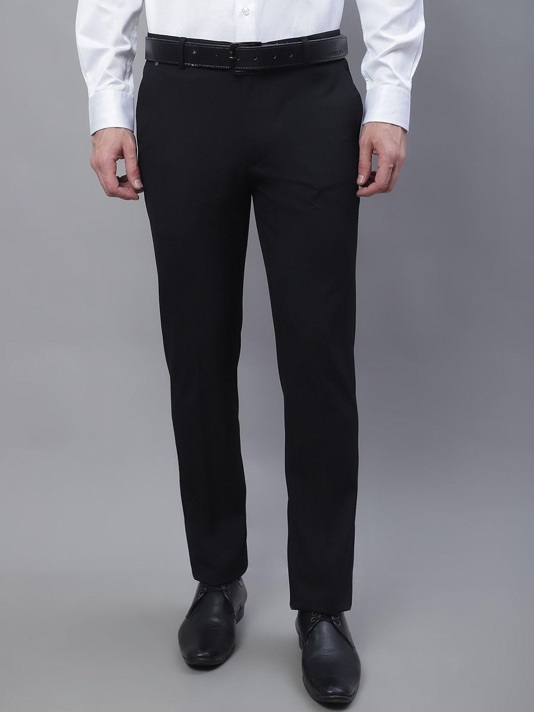 cantabil men comfort mid-rise formal trousers