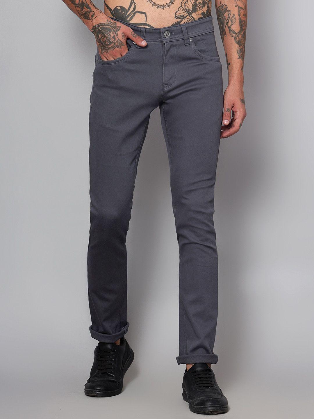 cantabil men grey comfort trousers