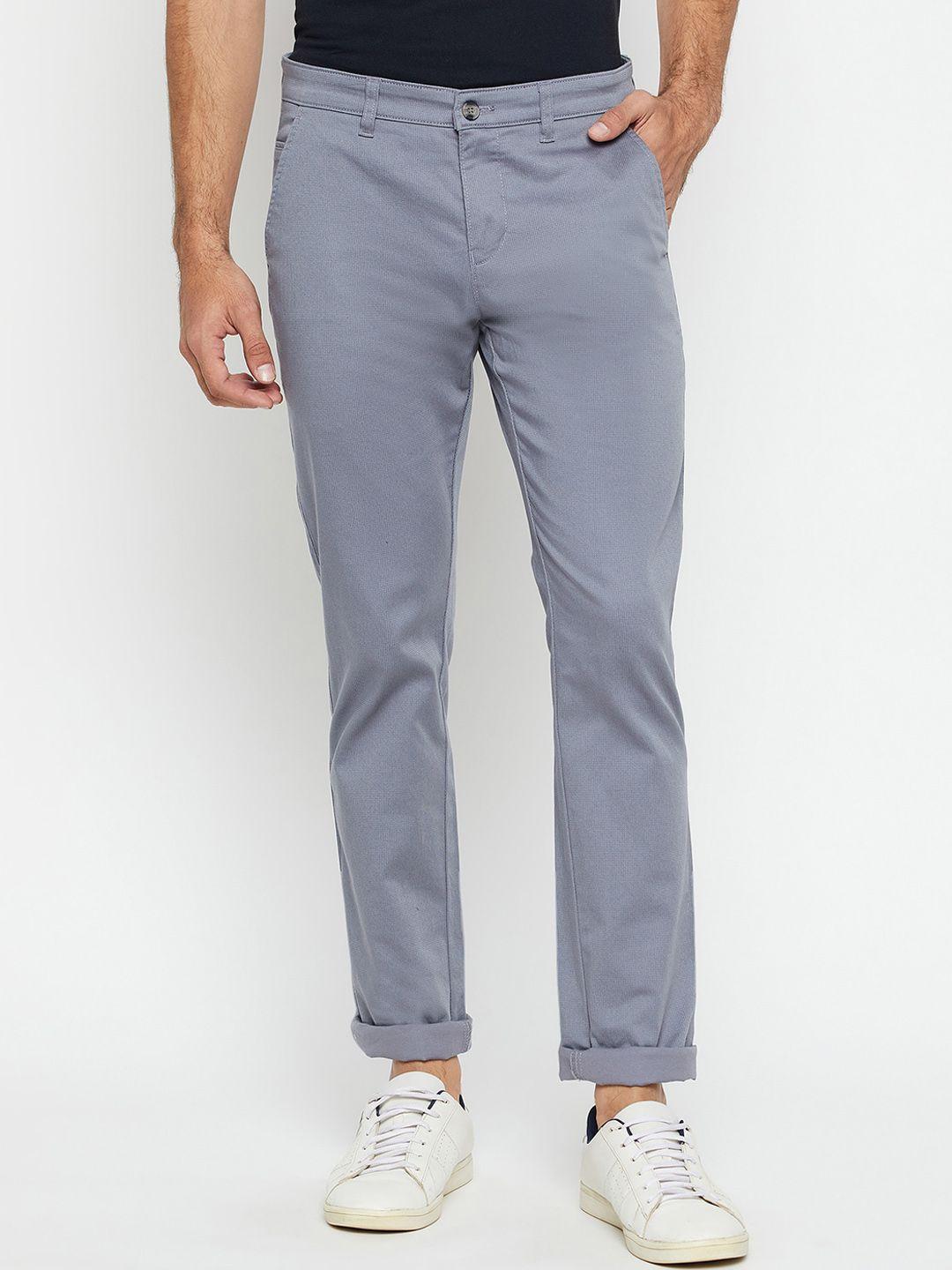 cantabil men grey comfort trousers