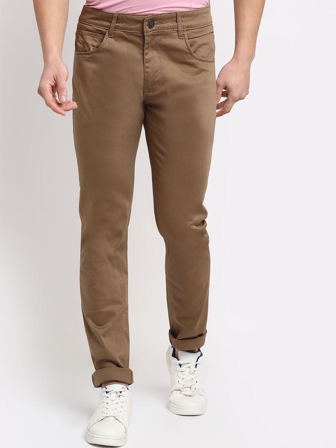 cantabil men khaki original pure cotton trousers