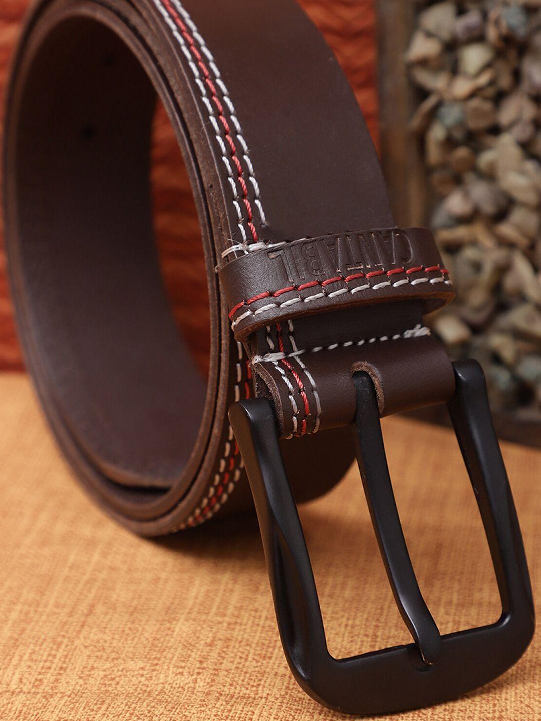 cantabil men leather tang belt