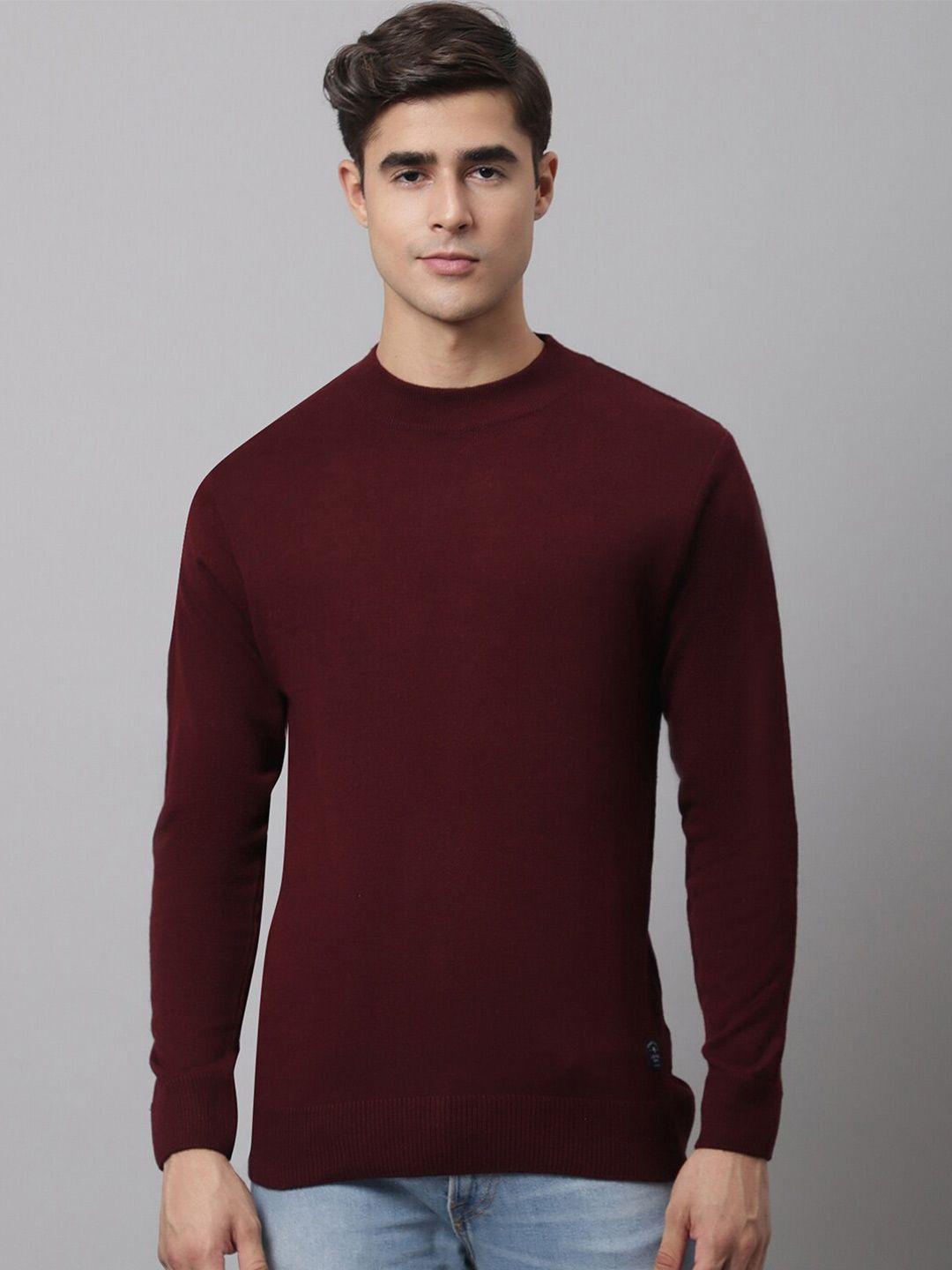 cantabil men maroon pullover