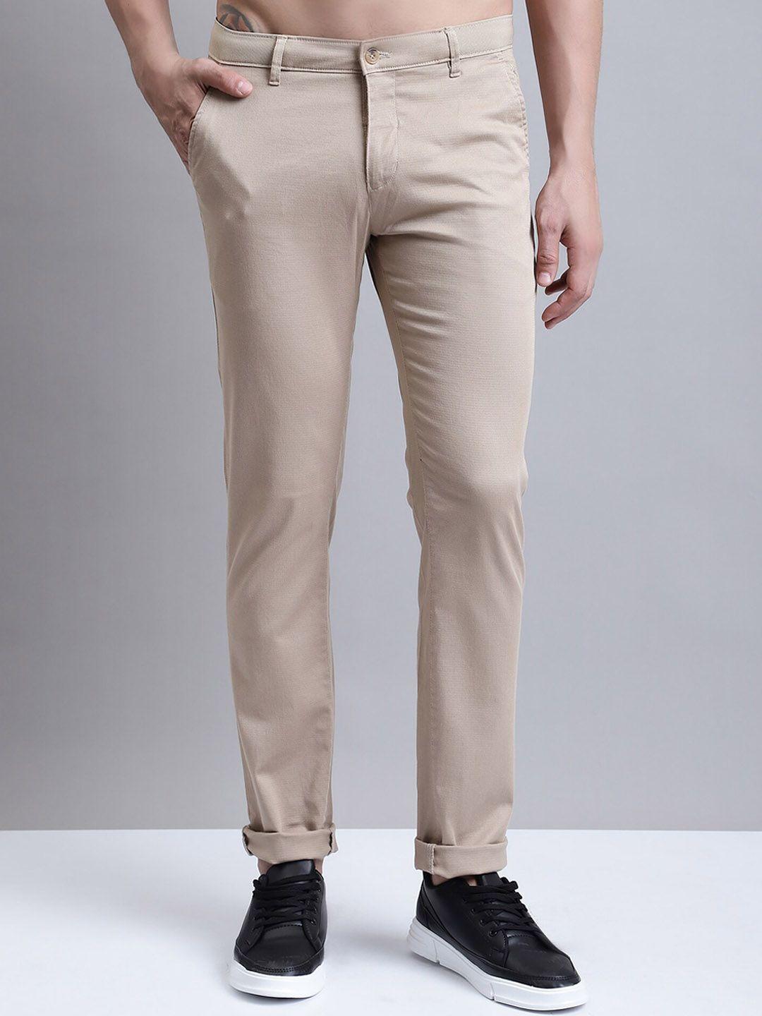 cantabil men mid-rise comfort trousers