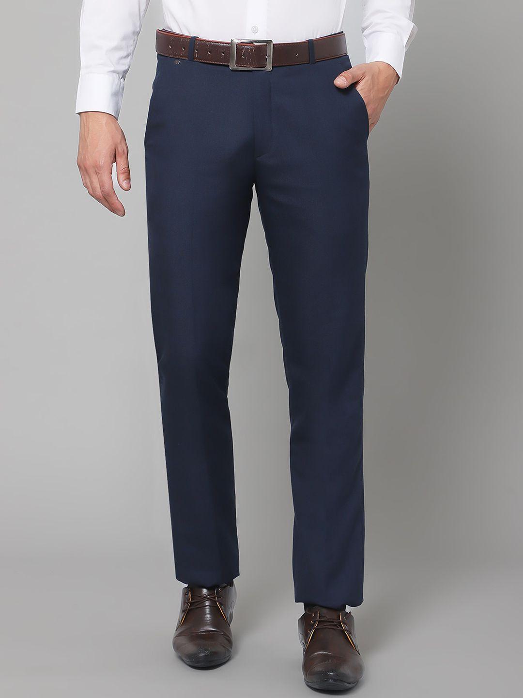 cantabil men mid rise formal trousers