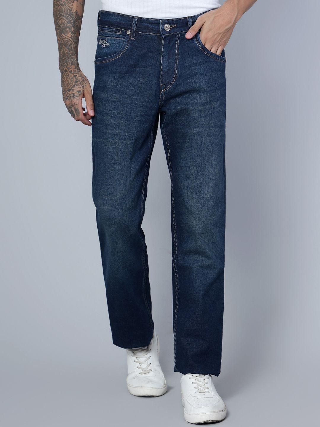 cantabil men mid-rise light fade stretchable jeans