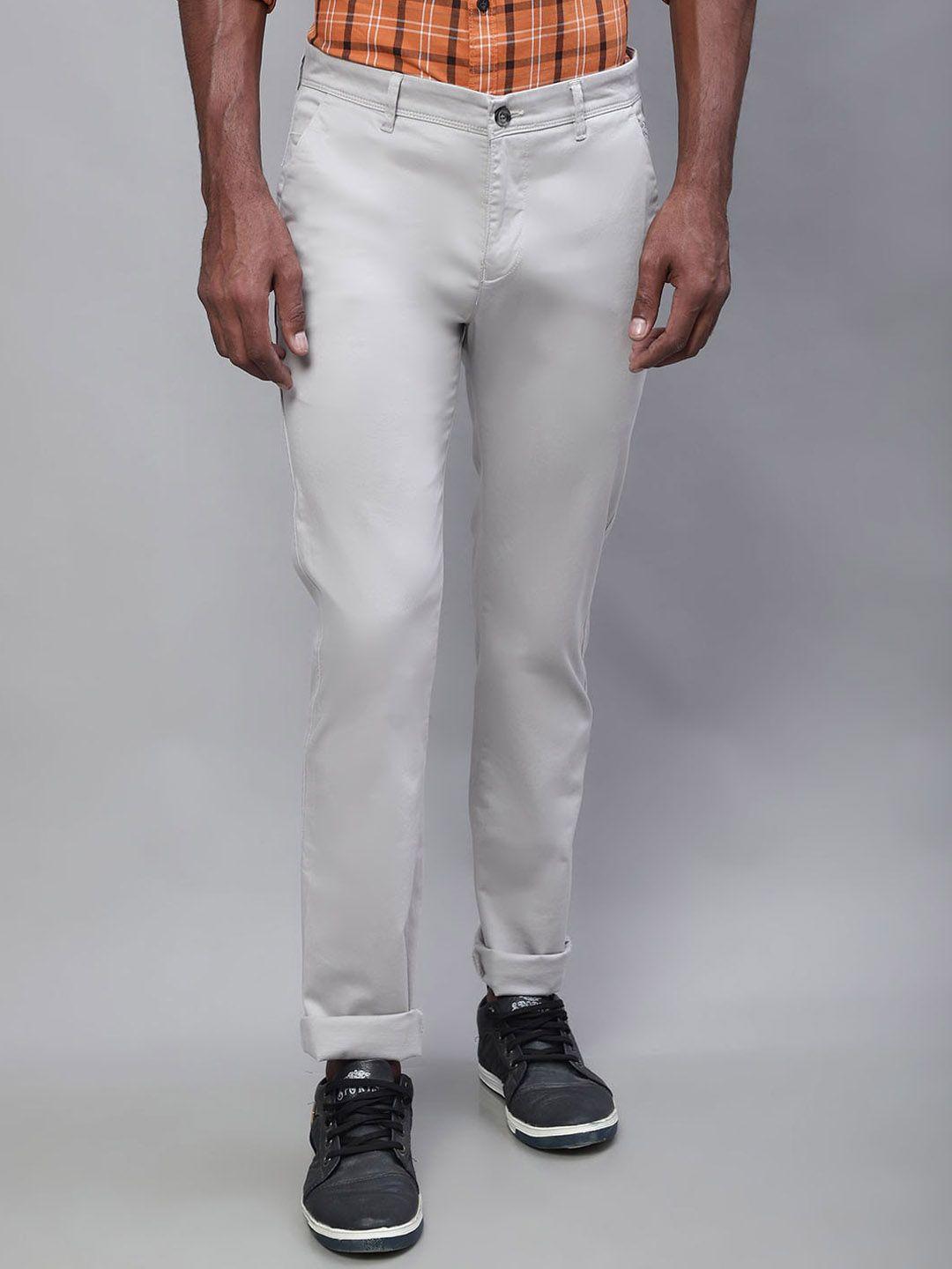 cantabil men mid-rise trousers