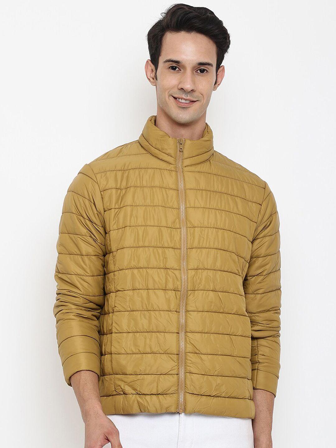 cantabil men mustard yellow padded jacket