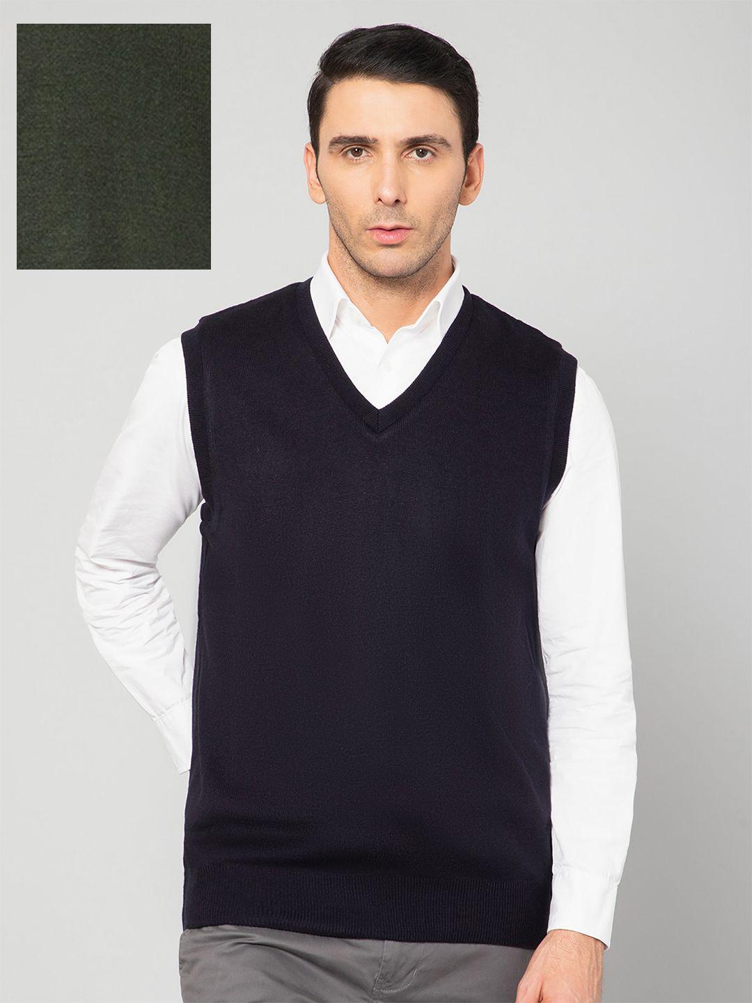 cantabil men navy blue sweater vest