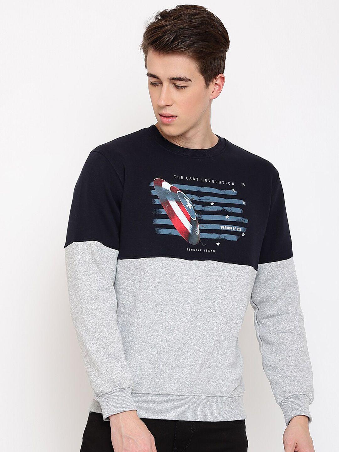 cantabil men printed acrylic sweatshirt