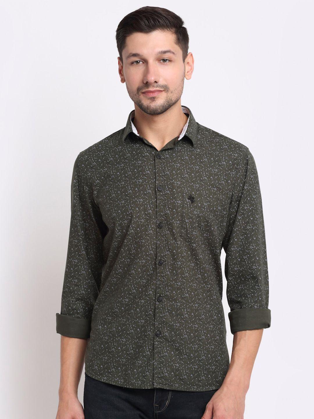 cantabil men printed casual cotton shirt