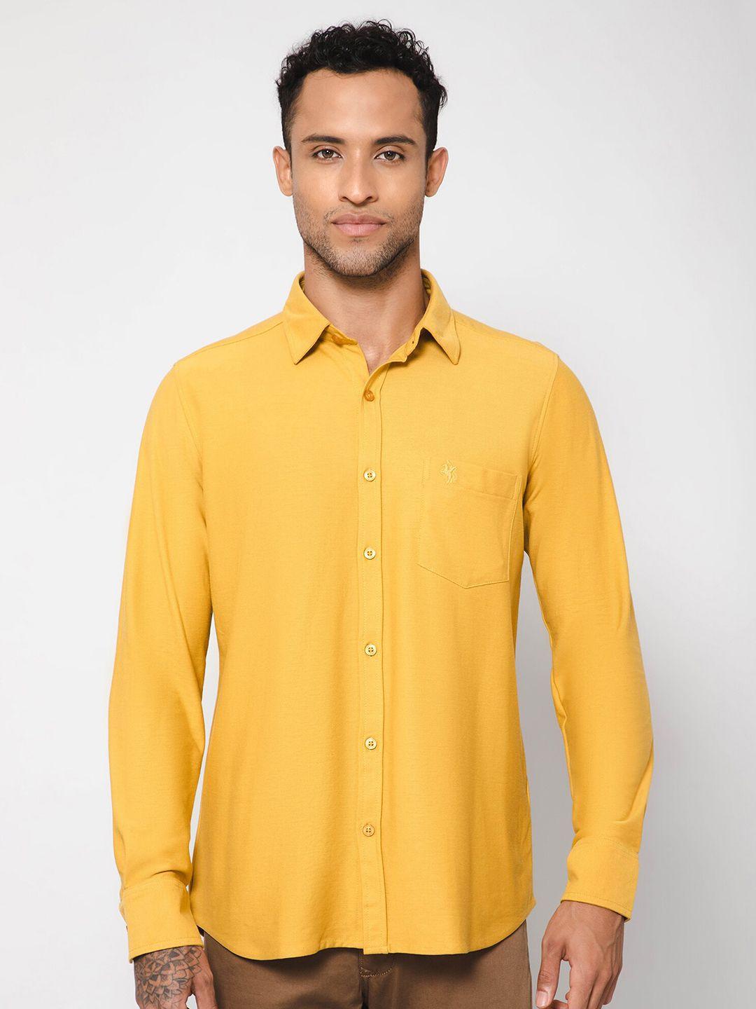 cantabil men regular fit cotton casual shirt