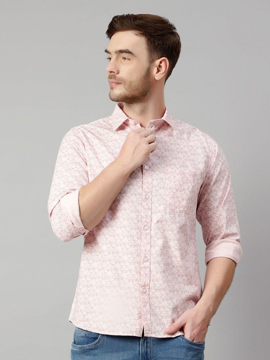 cantabil micro ditsy printed cotton casual shirt