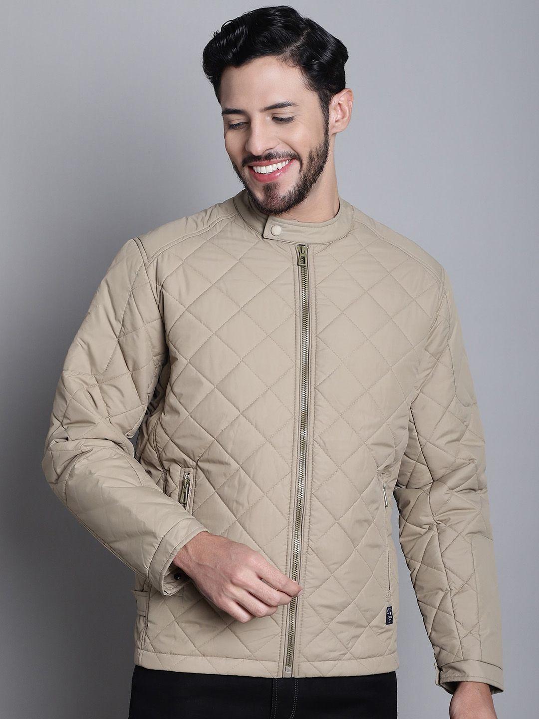 cantabil mock collar lightweight quilted jacket with zip detail