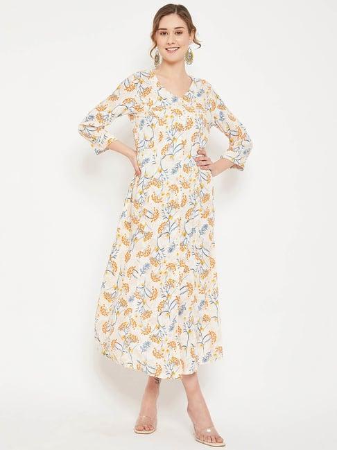 cantabil multicolor printed maxi dress