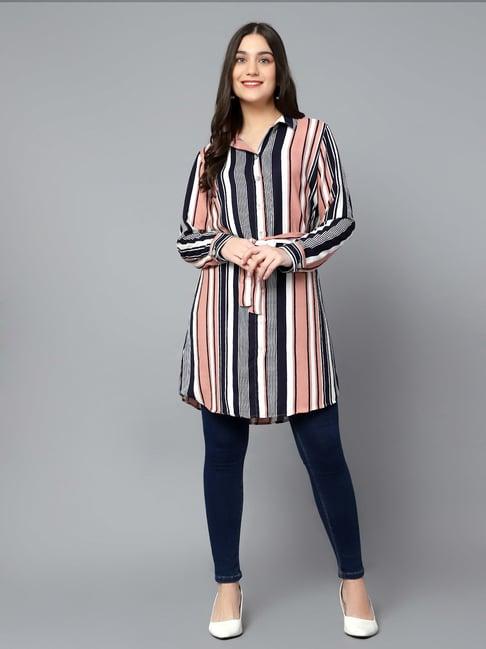 cantabil multicolor striped tunic