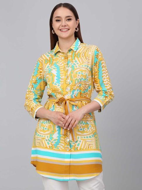 cantabil mustard printed tunic