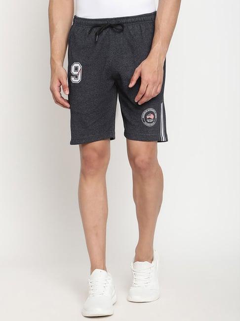 cantabil navy mid rise shorts