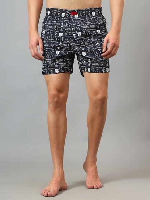 cantabil navy printed boxers