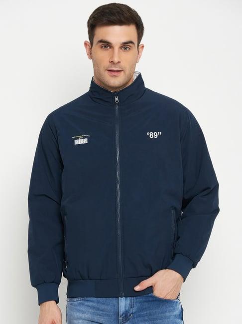 cantabil navy regular fit reversible jacket