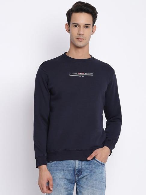 cantabil navy regular fit sweatshirt