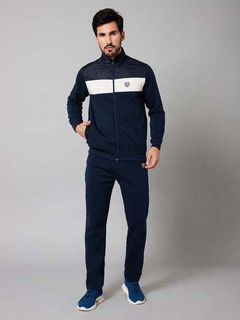 cantabil navy regular fit tracksuit