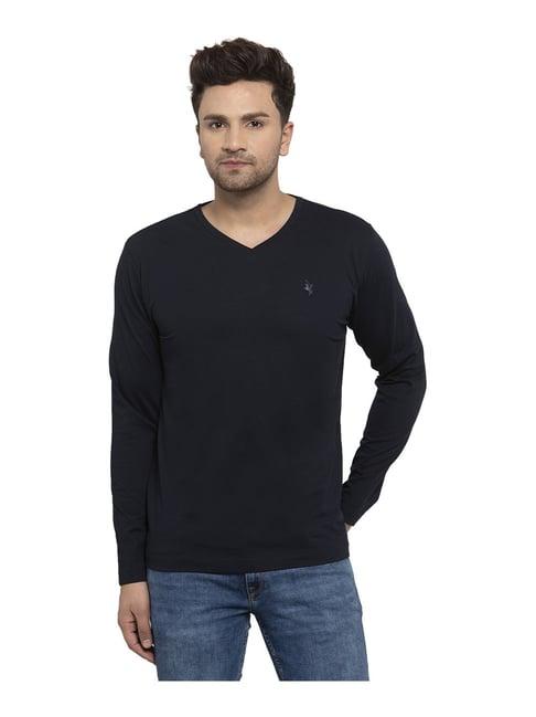 cantabil navy v neck t-shirt