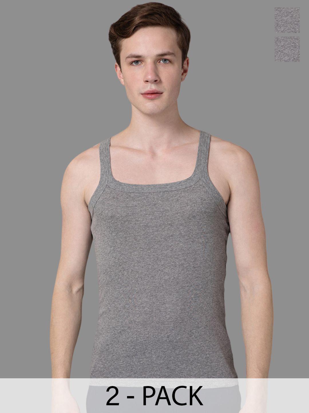 cantabil pack of 2 pure cotton innerwear vests mves00006_greymelange_p2