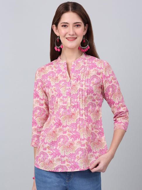 cantabil pink floral print tunic