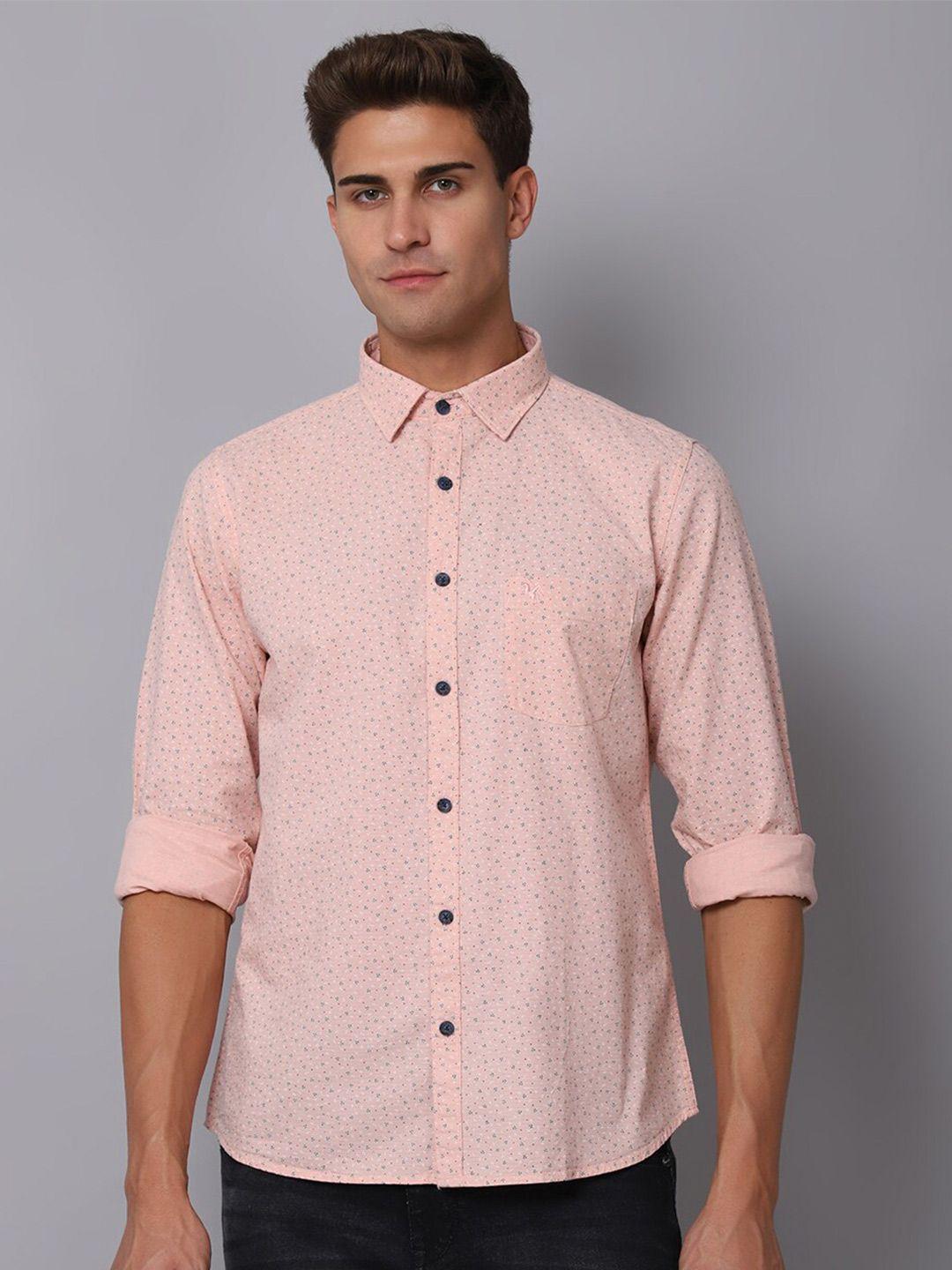 cantabil printed cotton casual shirt