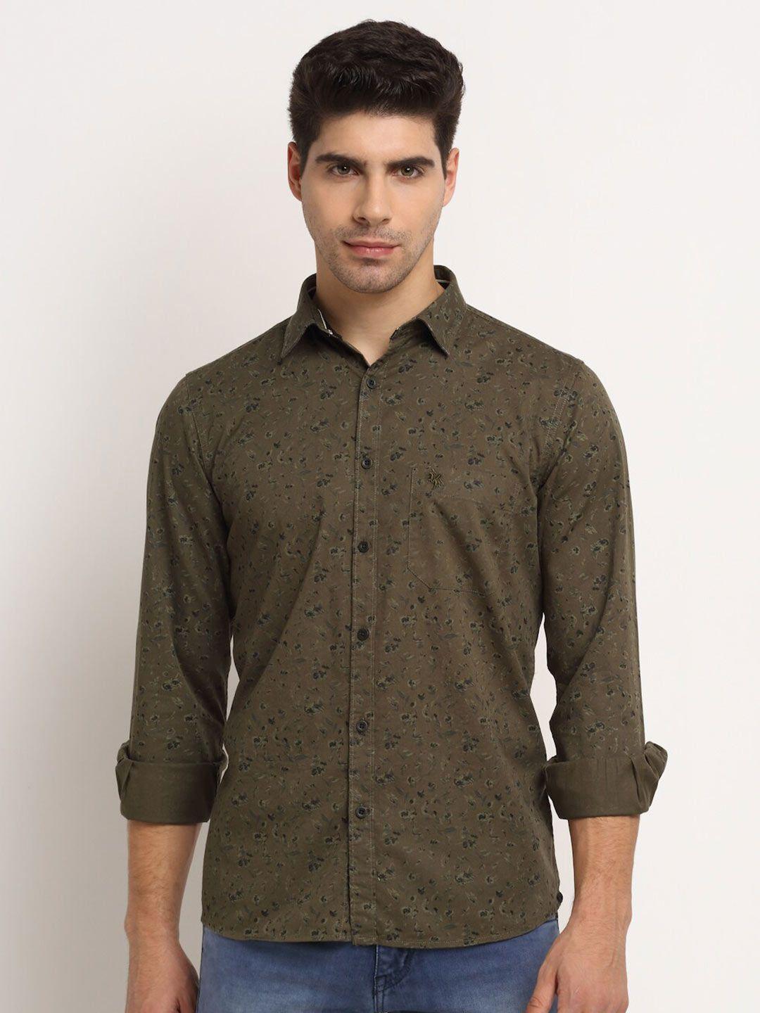 cantabil printed cotton casual shirt