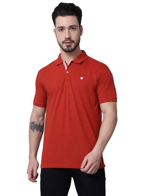 cantabil rust regular fit polo t-shirt